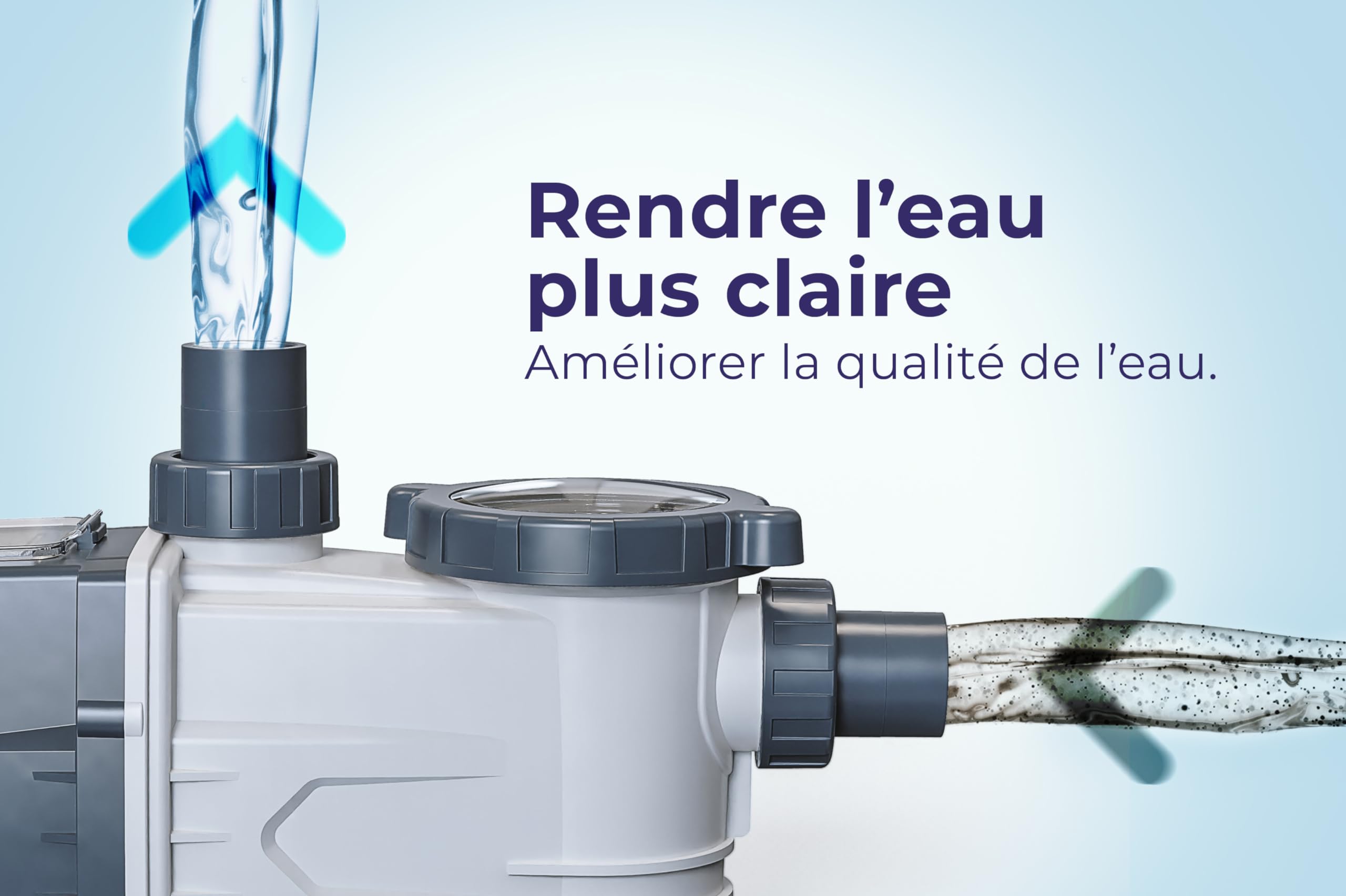 Gre VSG75 - Pompe à vitesse variable pour piscines jusqu'à 65 m³, puissance de 750 W, 4 vitesses variables