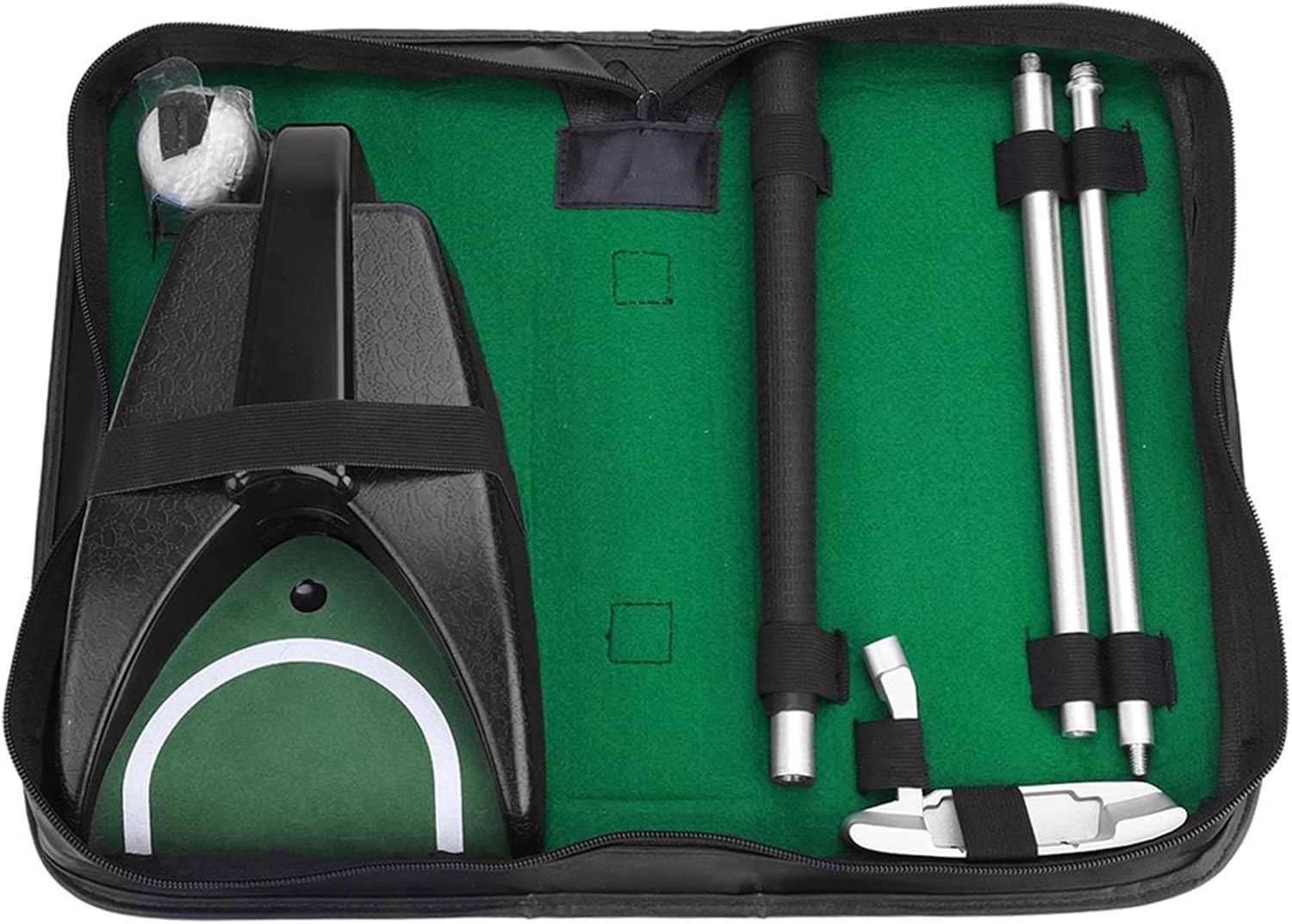 Pongnas Golf Putting Aid, Automatic Golf Ball Indoor Outdoor Golf Putter Ball Strike Training Aid Tools Kit with Storage Bag