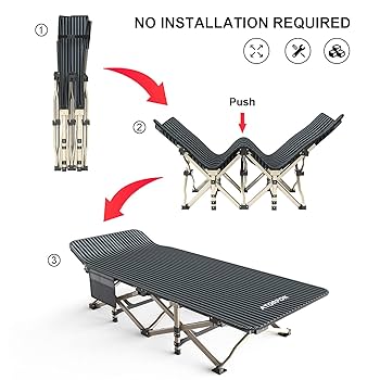 Amazon.com: ATORPOK Camping Cot for Adults Comfortable, Tent