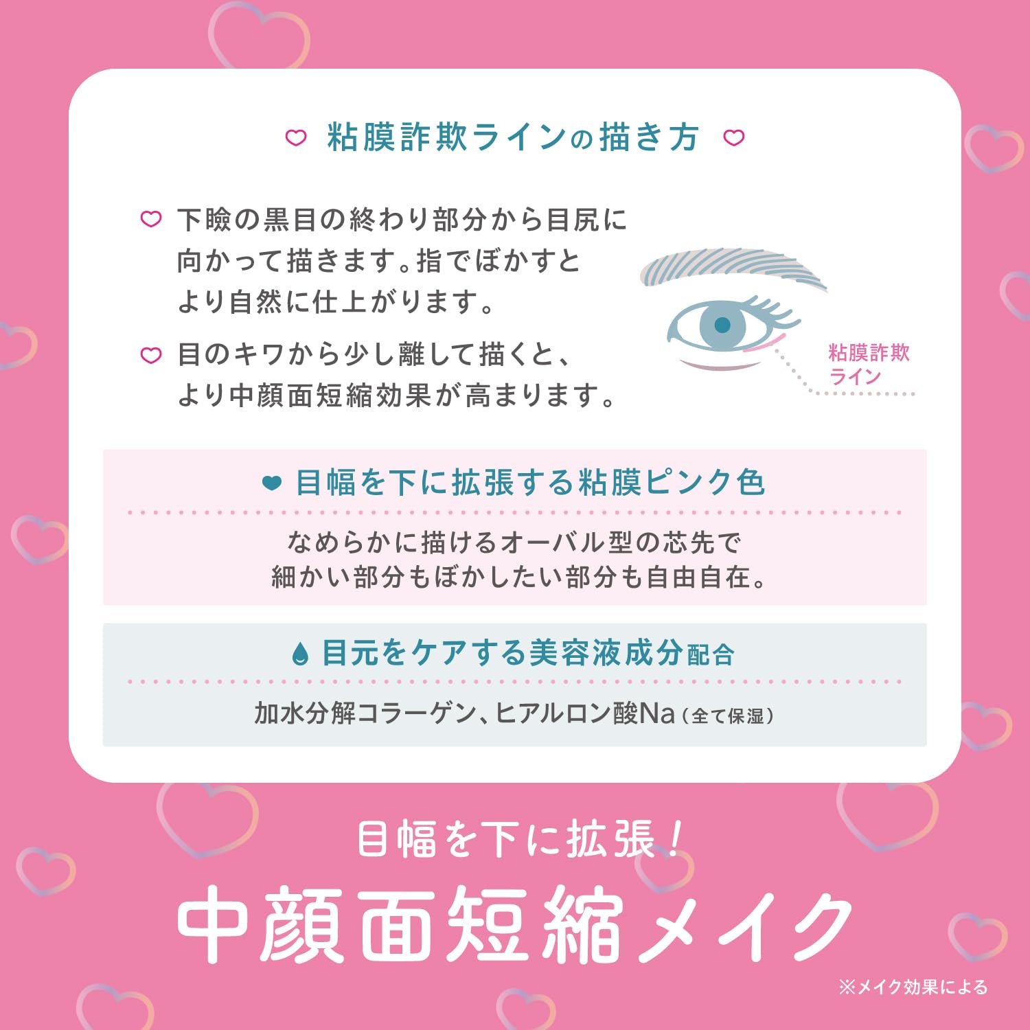 Amazon.co.jp: アイホリック 描く粘膜ペンシル 中顔面短縮 目幅拡張