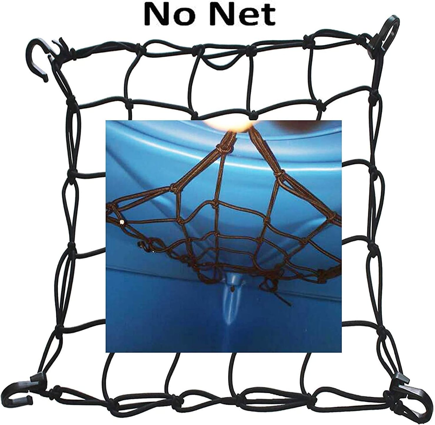Pack of 30 Nylon Shock Cord Bungee Rope Hooks,Bungee Cord Cargo Net Hook to Make Your Own Bungee Cords for Kayak,Boat,Motorcycle,SUV,Truck Bed Car Rear Cargo Storage Organizer Net