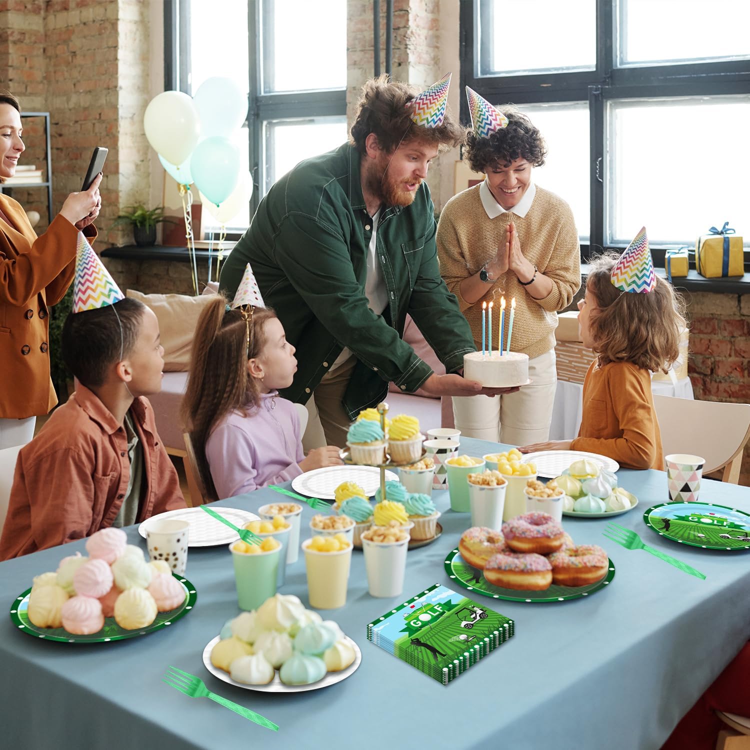 Golf Plates and Napkins Party Supplies - 96Pcs Golf Themed Birthday Party Decorations - Sports Paper Disposable Tableware Set for 24 Guests - Image 6