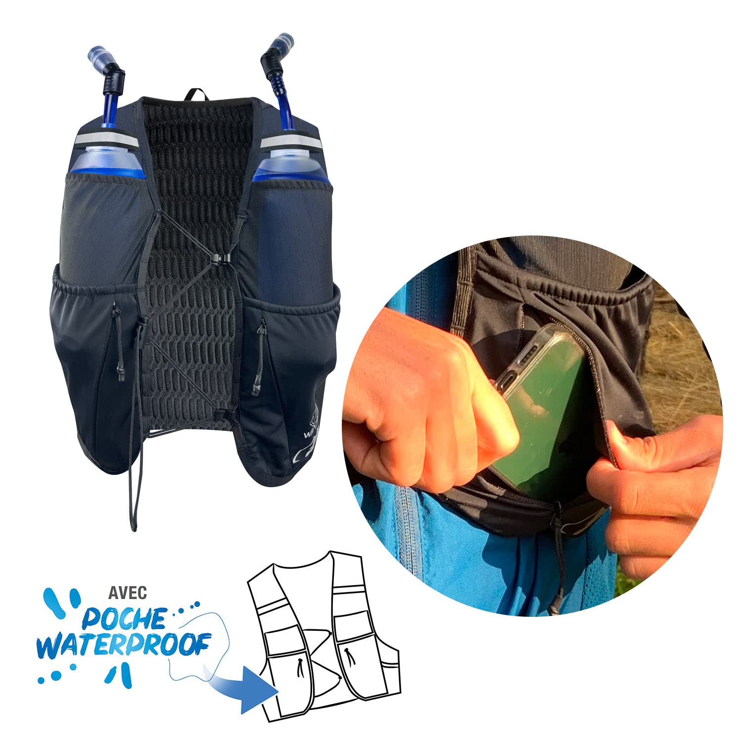 Wantalis Hydrabag Elite 8l Gilet d'hydratation Mixte