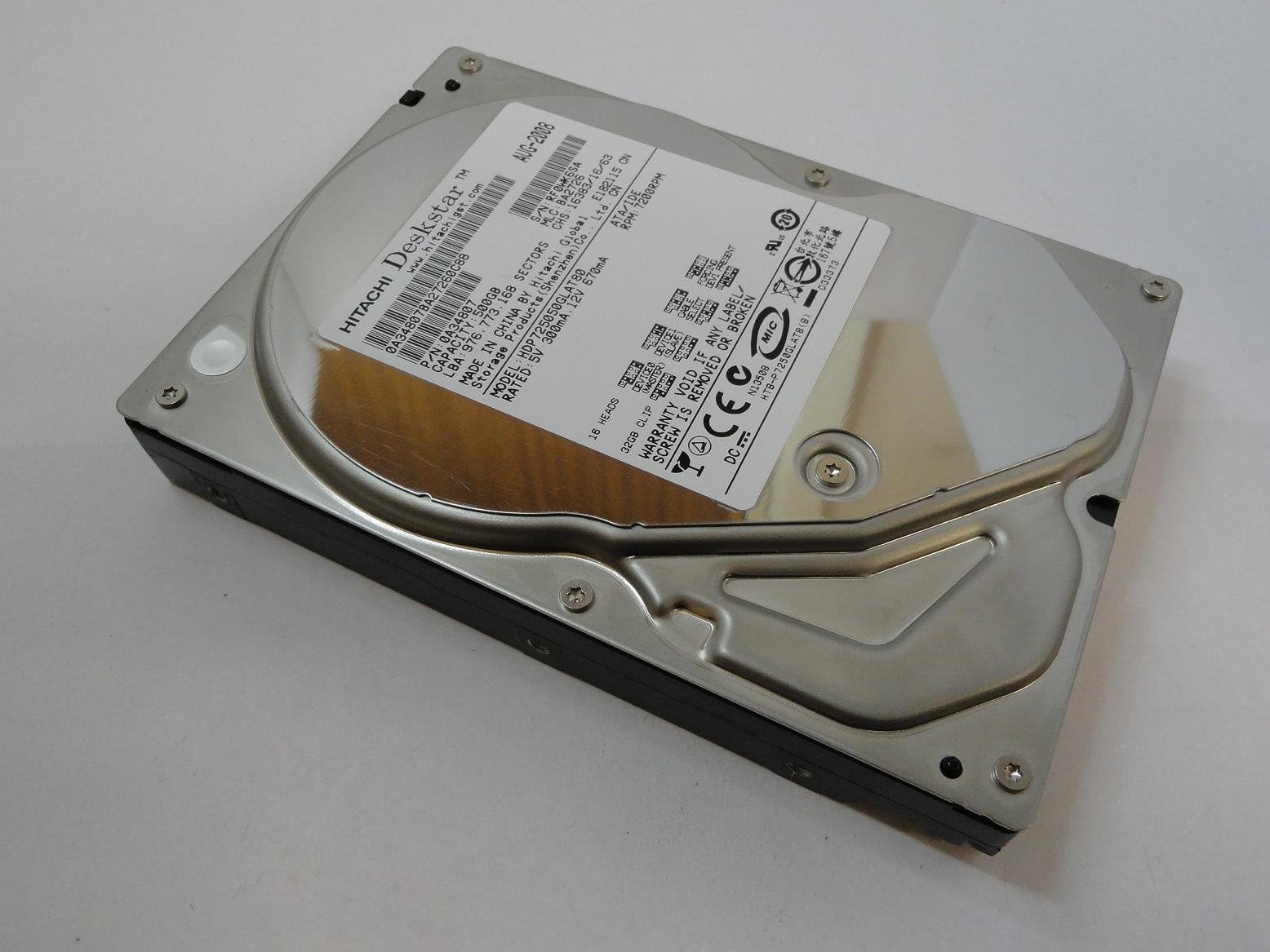 Hitachi Deskstar P7K500 500GB UDMA/133 7200RPM 8MB IDE Hard Drive