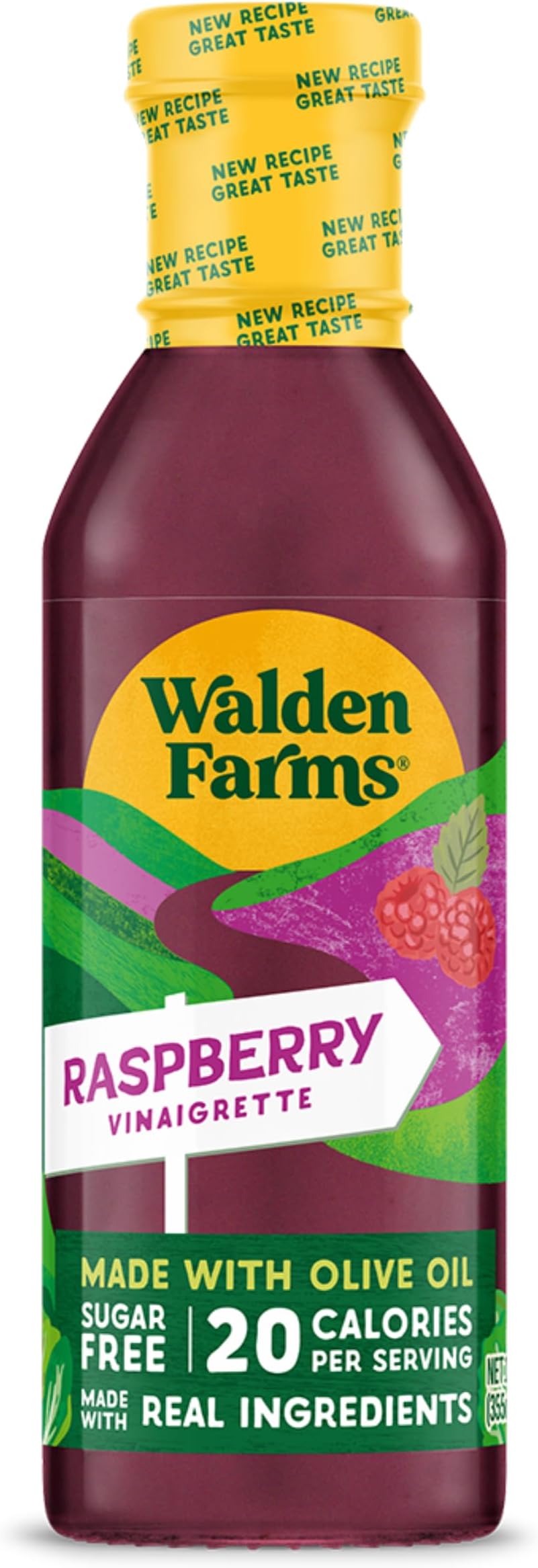 Walden Farms Raspberry Vinaigrette – 20 Calories, Gluten-Free, Low Carb, Keto...