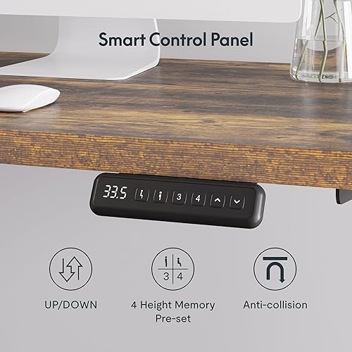 Miniatura 79 de FLEXISPOT Escritorio de esquina profesional con motor dual en forma de L, escritorio eléctrico de pie, escritorio de pie con altura ajustable, mesa