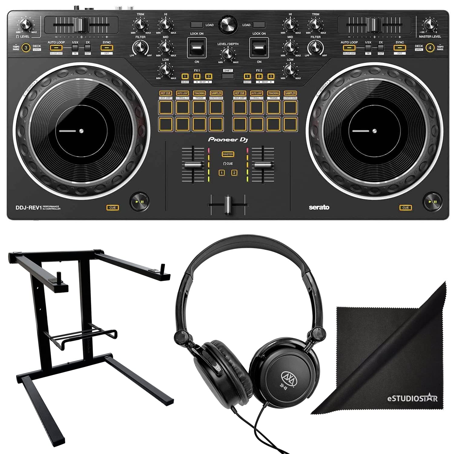 Buy Pioneer DJ DDJREV1 2Deck Serato DJ Controller w/AxcessAbles DJLTS