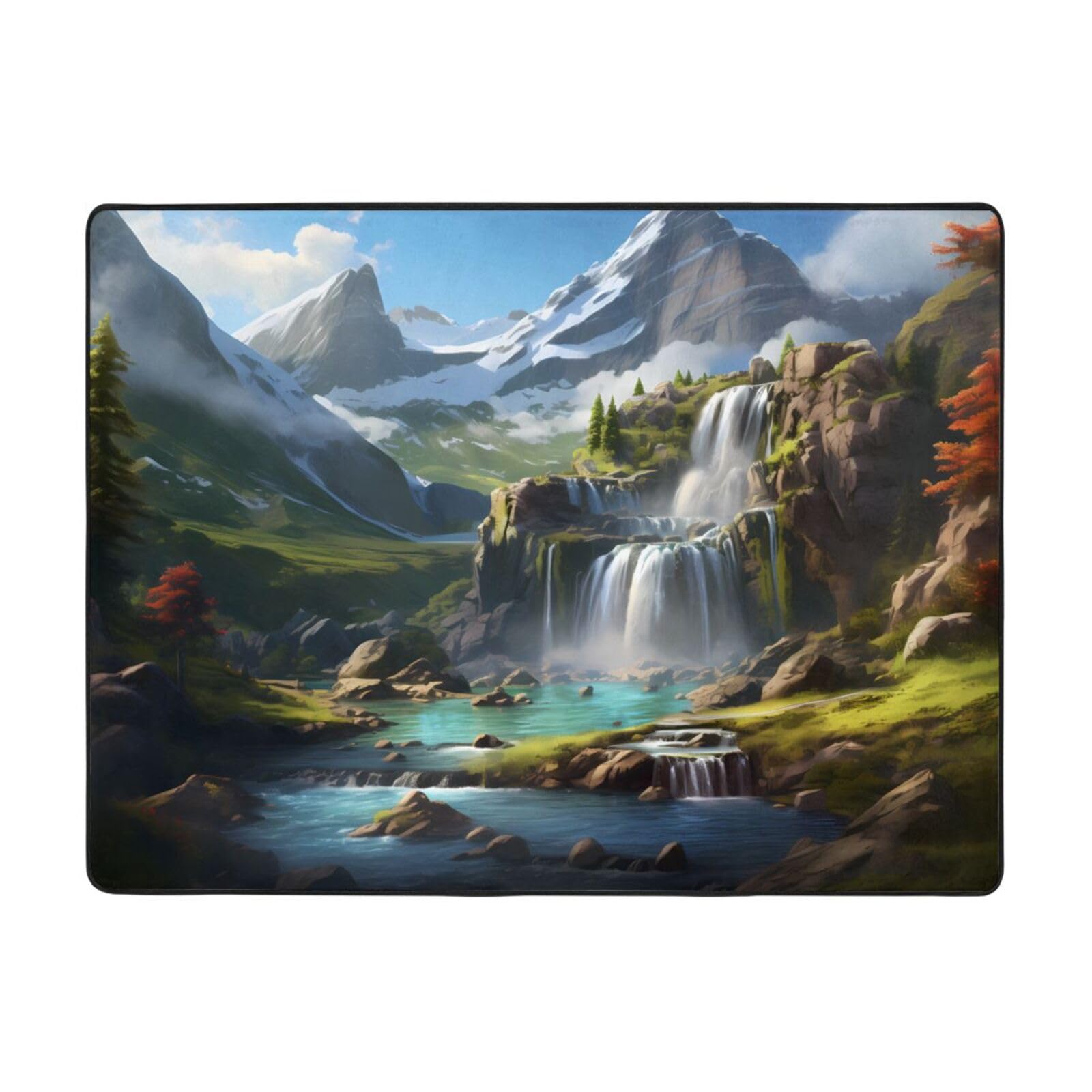 Tapis antidérapant cascade de montagne avec revêtement anti-glisse