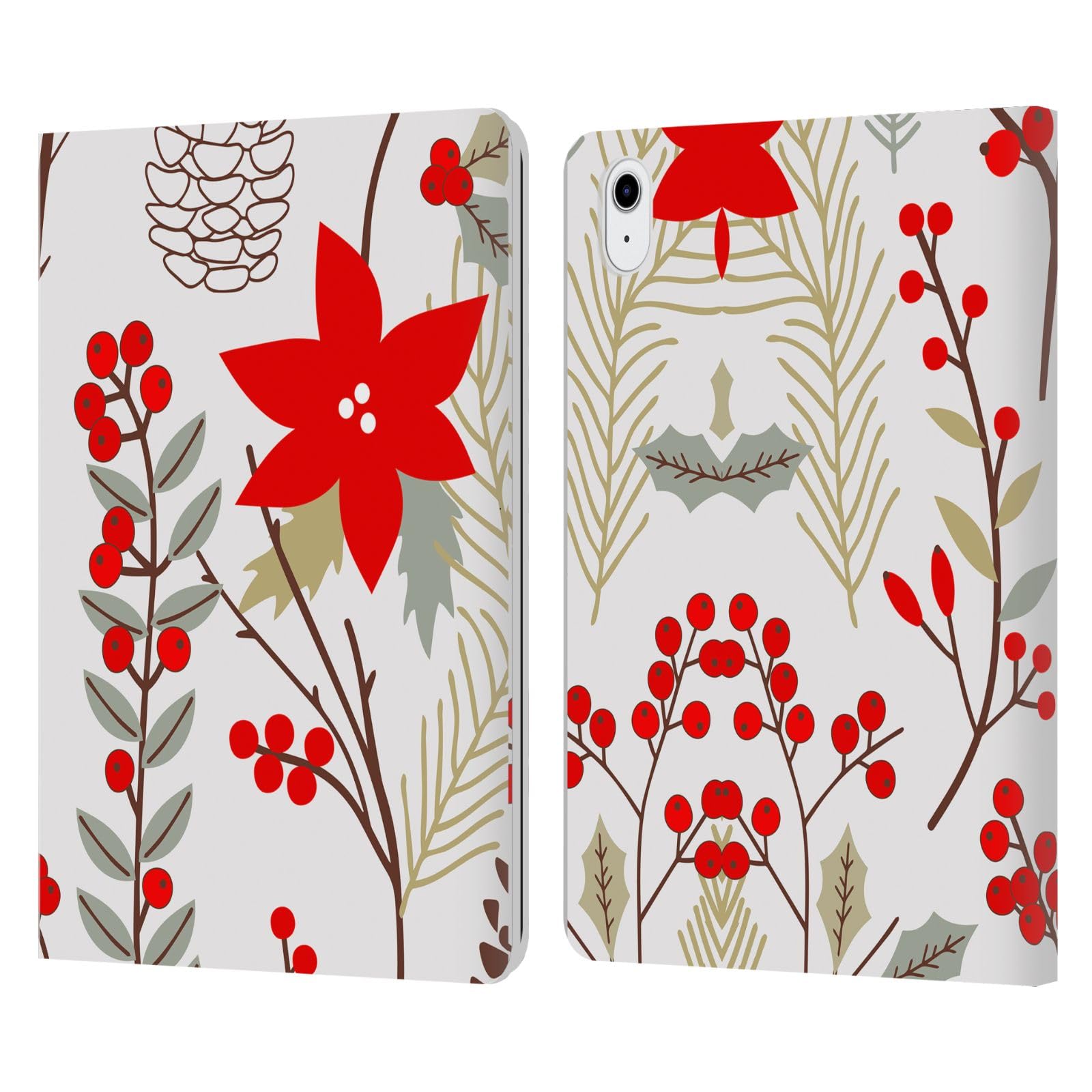 Carcasa de Cuero iPad Air 2022 Estampada Funda Libro Protectora Multiflores 7