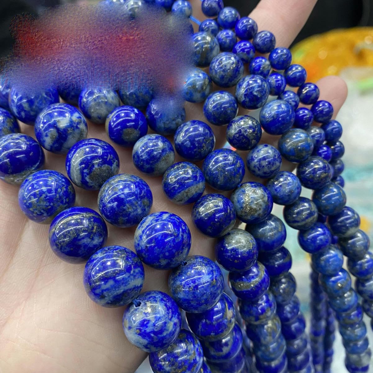 Natürliche echte Lapislazuli-Steinperlen, rund, lose Perlen, 4, 6, 8, 10, 12 mm, für Schmuckherstellung, DIY-Armband, 38,1 cm Strang, Labradorit_a-12 mm, 32 Stück Perlen