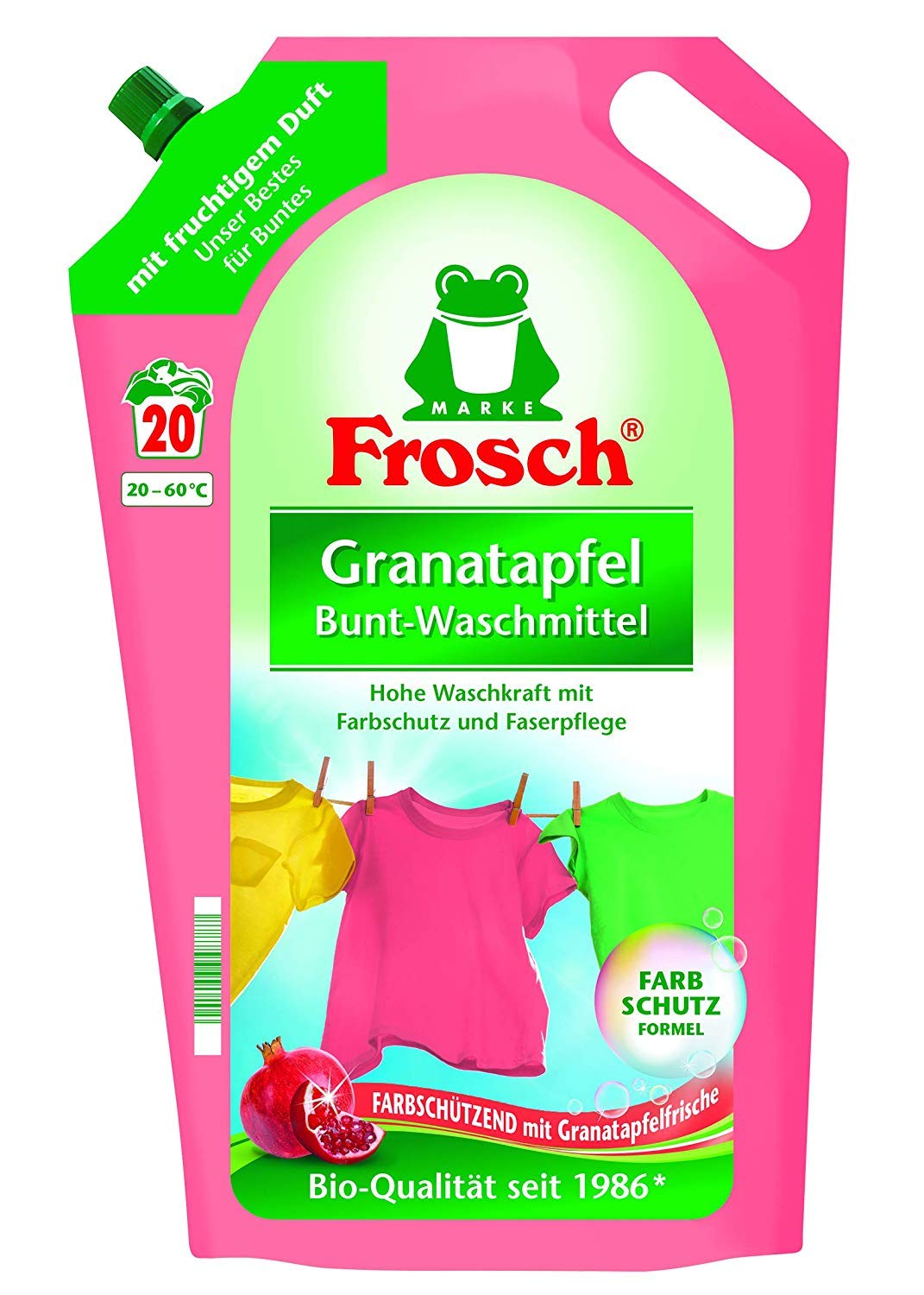 Frosch Granatapfel Color Waschmittel, 5x 1800 ml