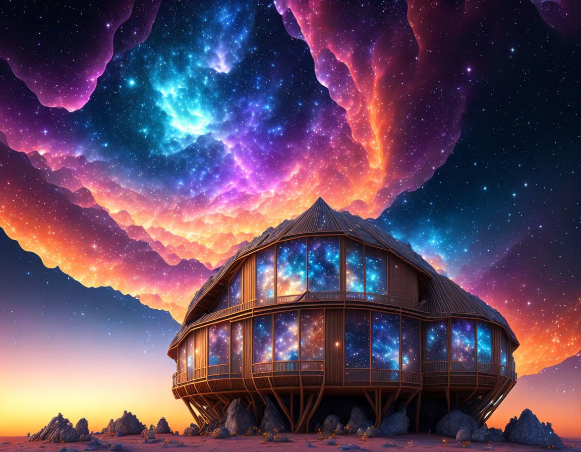 Poster Cozynebula Hut art mural 58x90 cm idéal pour créer un salon chaleureux et zen - 4