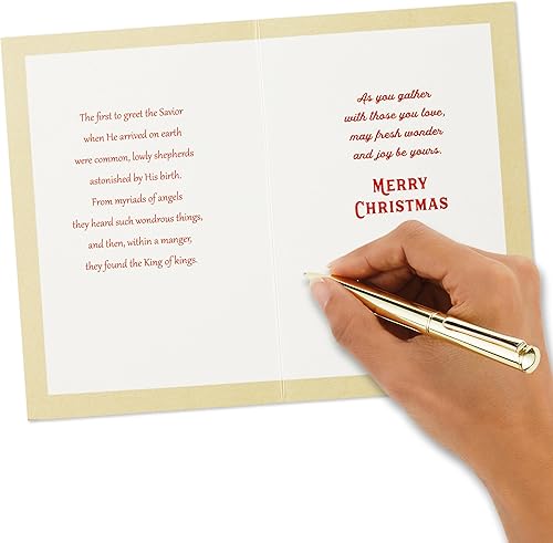 Miniatura 6 de DaySpring - Surtido de tarjetas navideñas religiosas (3 tarjetas con sobres Natividad, ángel, estrella)