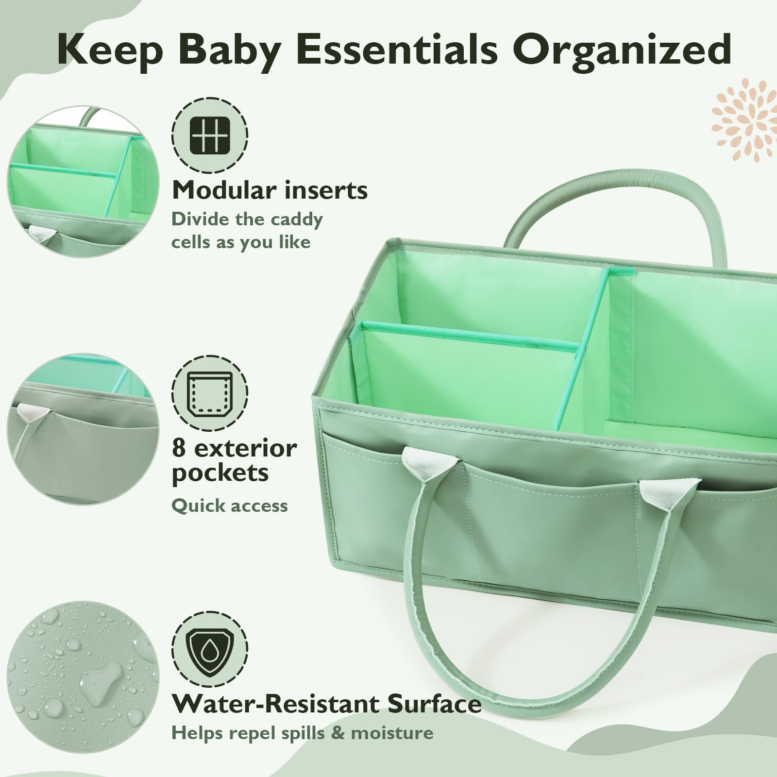 WERNNSAI Organizer per pannolini per bambini, regalo portatile per baby shower