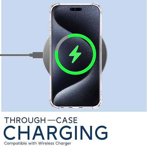 Miniatura 6 de Hi Space Funda para iPhone 15 Pro de 6.1 pulgadas 2023, diseño de mariposas azules transparentes para iPhone 15 Pro para mujeres y niñas, patrón de