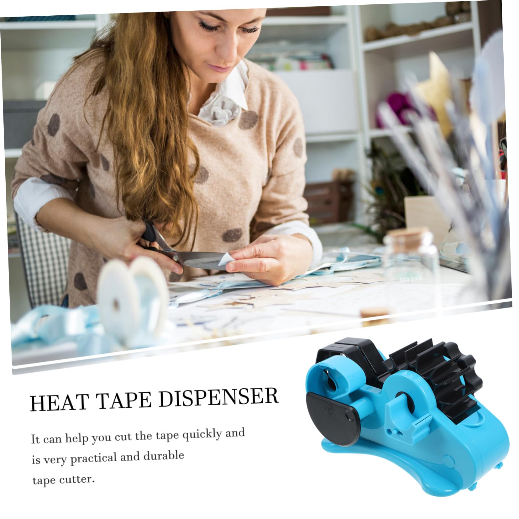 EXCEART Dispenser per Nastro Adesivo Leggero in Abs Taglierina Pratica, Design Semplice ed Elegante, per Eventi Familiari e Uso Scolastico