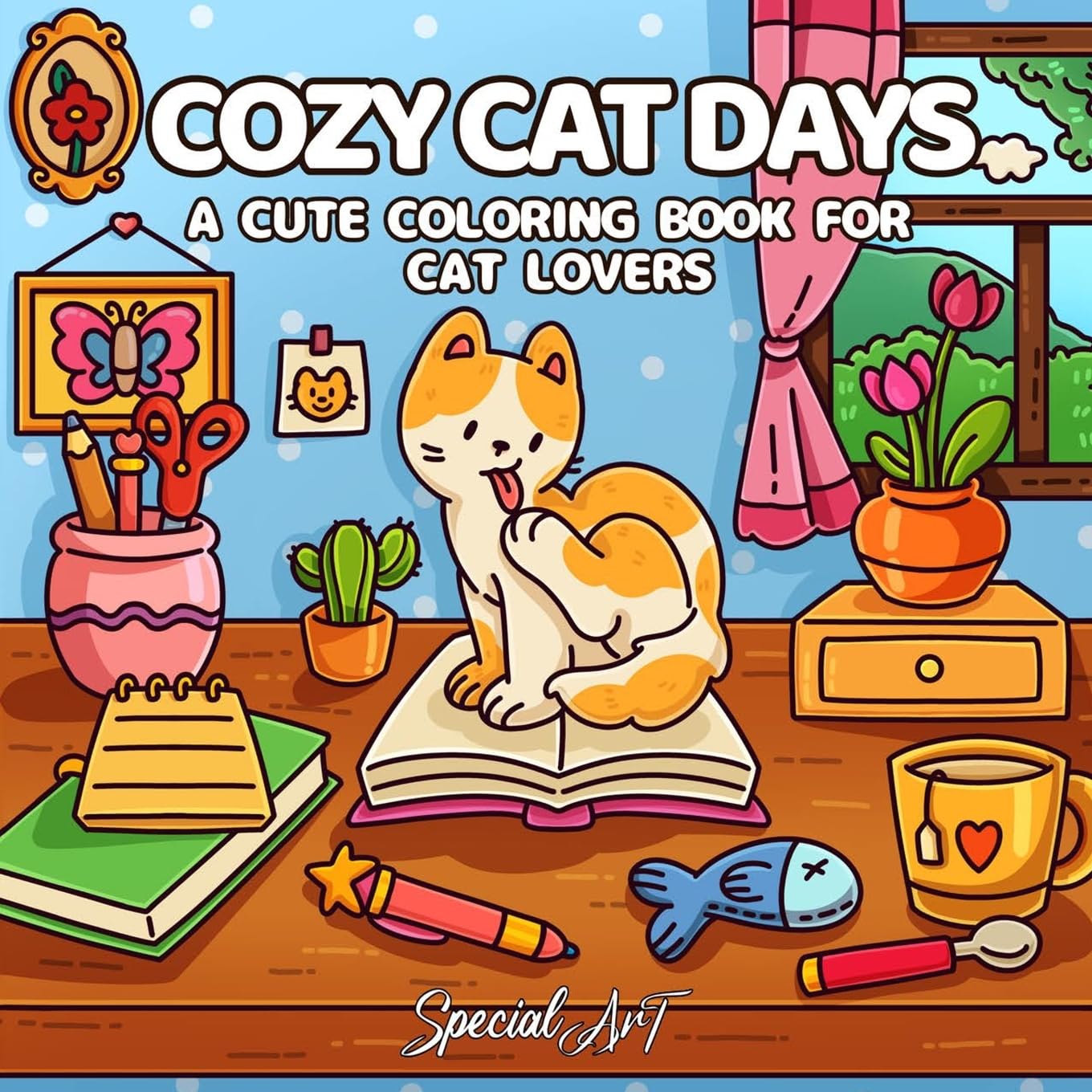 Cozy Cat Days: A Cute Coloring Book for Cat Lovers: 4 (Cat & Dog Coloring Books)