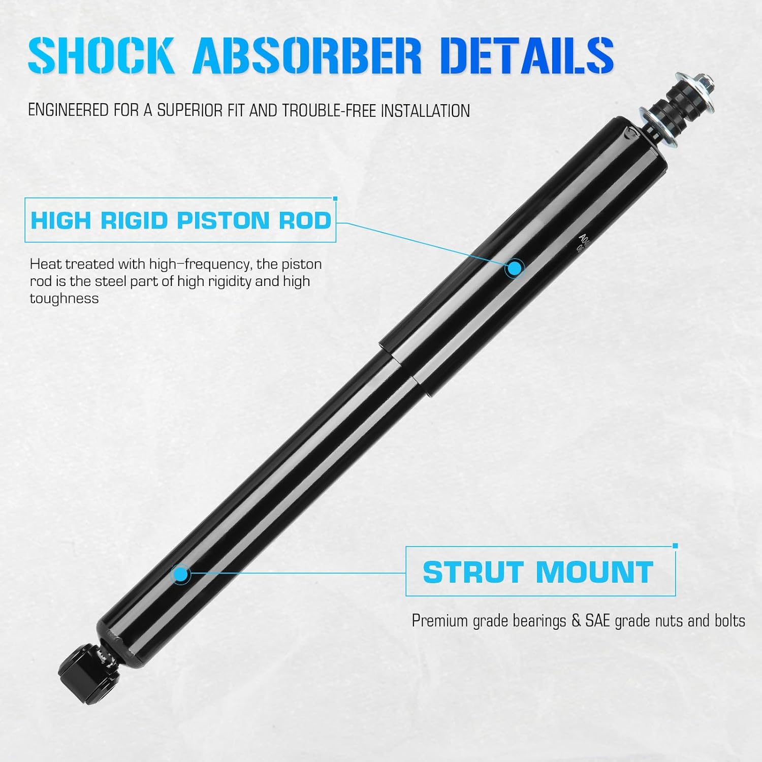 Rear Complete Strut Shock Absorbers Assembly for 1998-2003 Toyota Sienna ONLY 3.0L V6 FWD, Struts Shocks Absorber Assemblies 1999 2000 2001 2002 (Fits 37243)