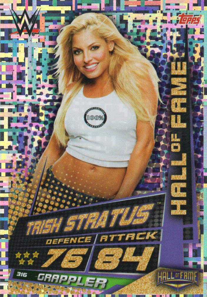 SLAM ATTAX UNIVERSE - TRISH STRATUS WWE HALL OF FAME TRADING CARD - WRESTLING