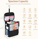 Lifewit Shower Bag Mesh Shower Caddy Portable College Dorm Room Essentials Tote Bag for Bathroom, Gym, Travel, Camping Quick Dry Hanging Shower Organizer Basket Toiletry Bag, Medium, Black