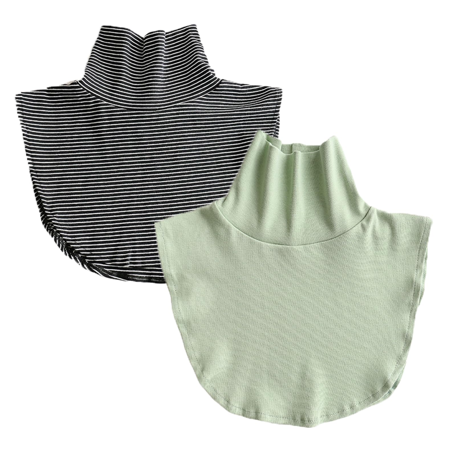 2PCS Fake Collar Detachable Turtleneck Dickey Collar Half Blouse Pullover False Collars for Women Men in Sweater