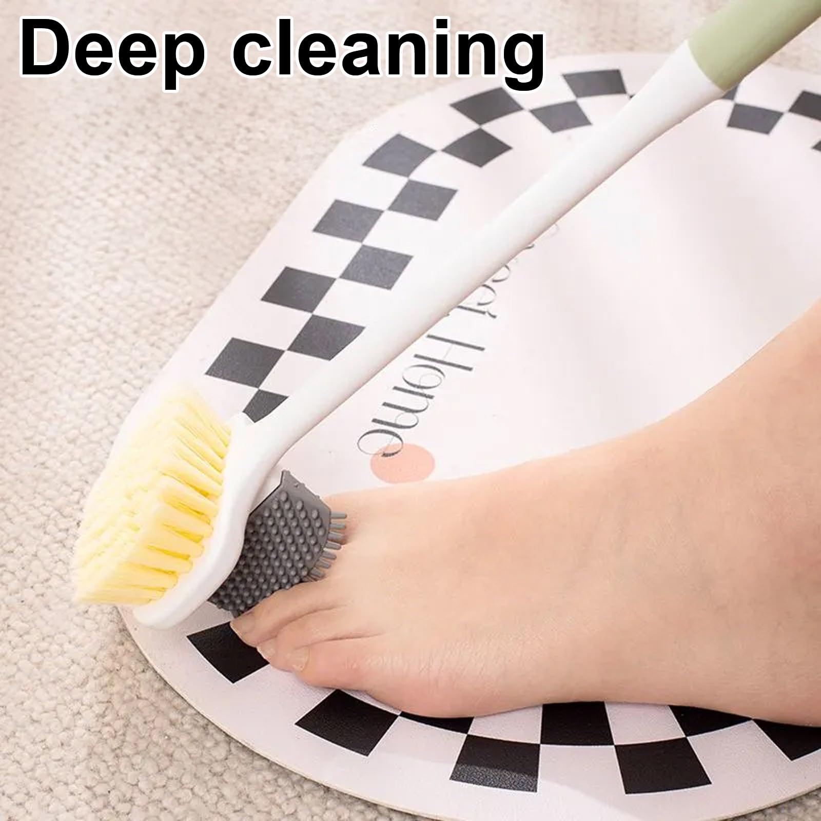 2 Piezas Cepillo De Pies Para Ducha Cepillos De Pies Para La Ducha Limpiador De Dedos Con Mango Largo Cepillo Para Lavado De Pies De Silicona Cepillo Espalda Ducha Diseño Desmontable