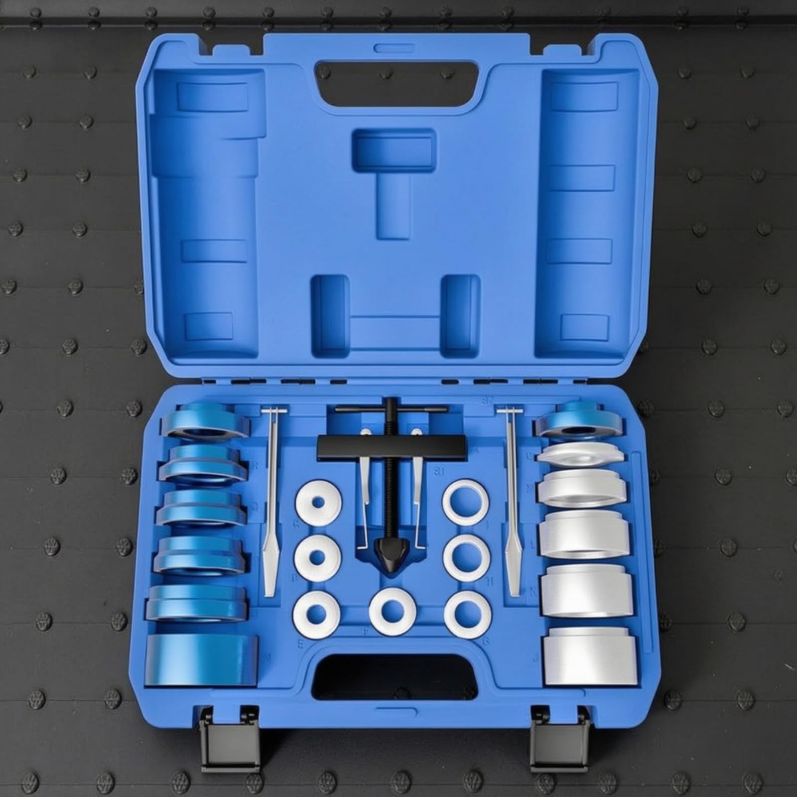 Instalador de Sello de Motor Kit Instalador de Reten Eje Cigüeñal Herramienta de Montaje con Barra Presión Uniforme Acero 45 con Caja Rígida Adecuado