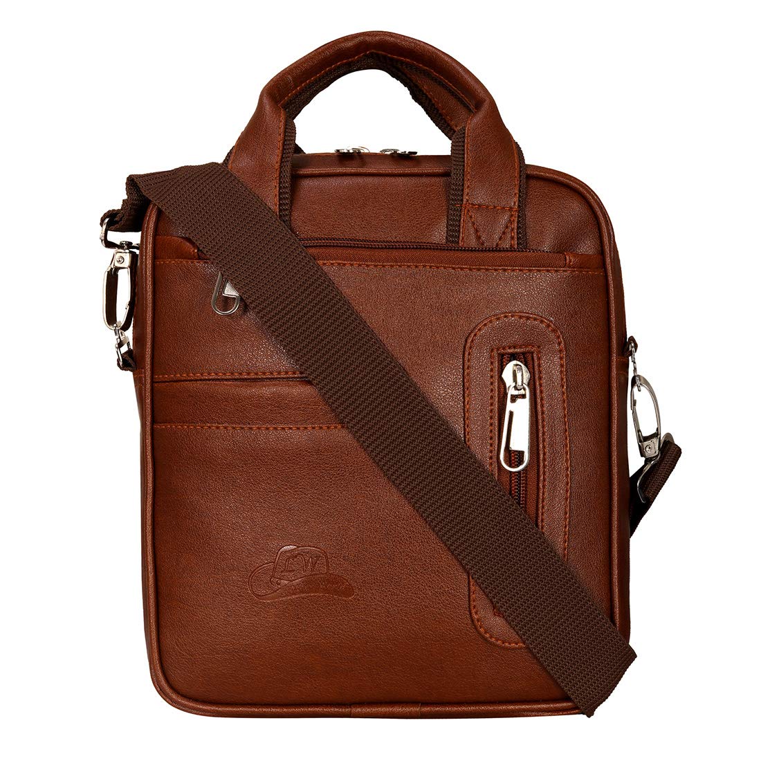 Leather World Sling Bag for Men PU Leather Messenger Cross Body Travel Office One Side Chest Shoulder Bag for Men & Women