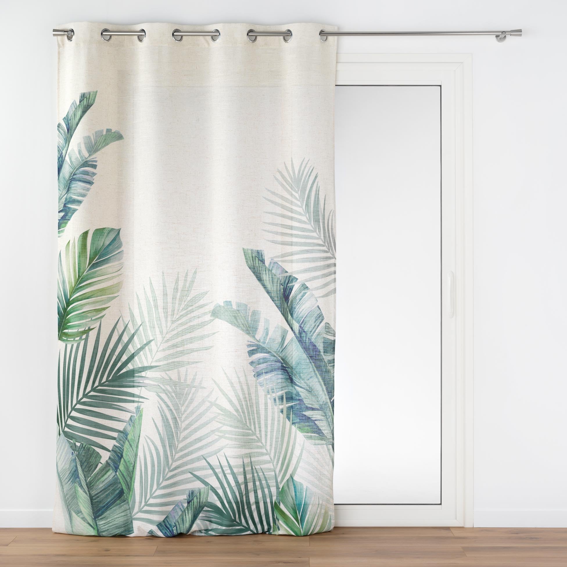 Douceur d'Intérieur, Rideau à Oeillets (140 x 260 cm) Native, Polyester & Lin