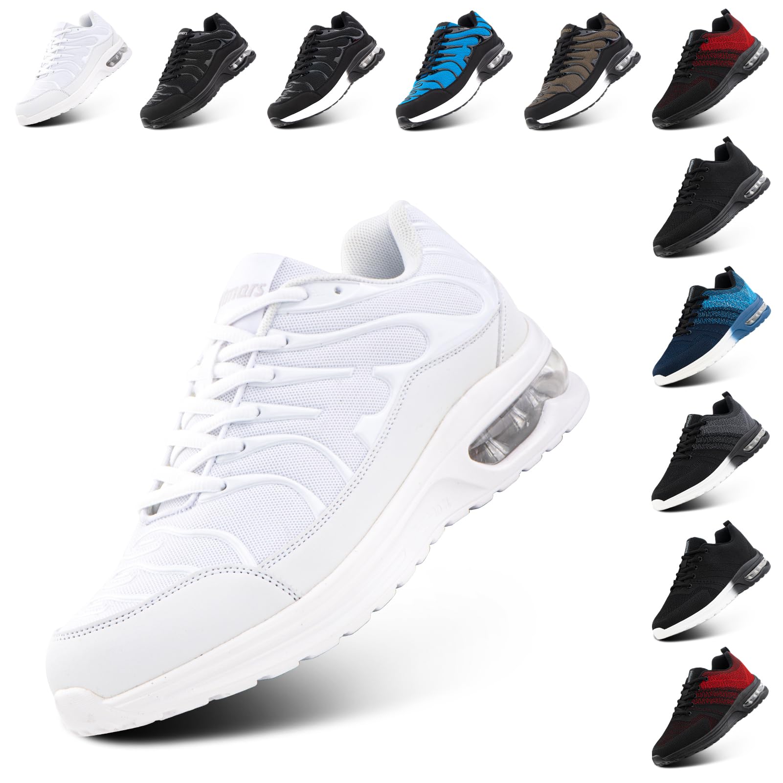 NEOKER Scarpe Running Uomo Donna Scarpe da Corsa Sneakers Scarpe Ginnastica Scarpe Trail Running Scarpe Sportive Platform Outdoor Nero Blu 36-48 EU