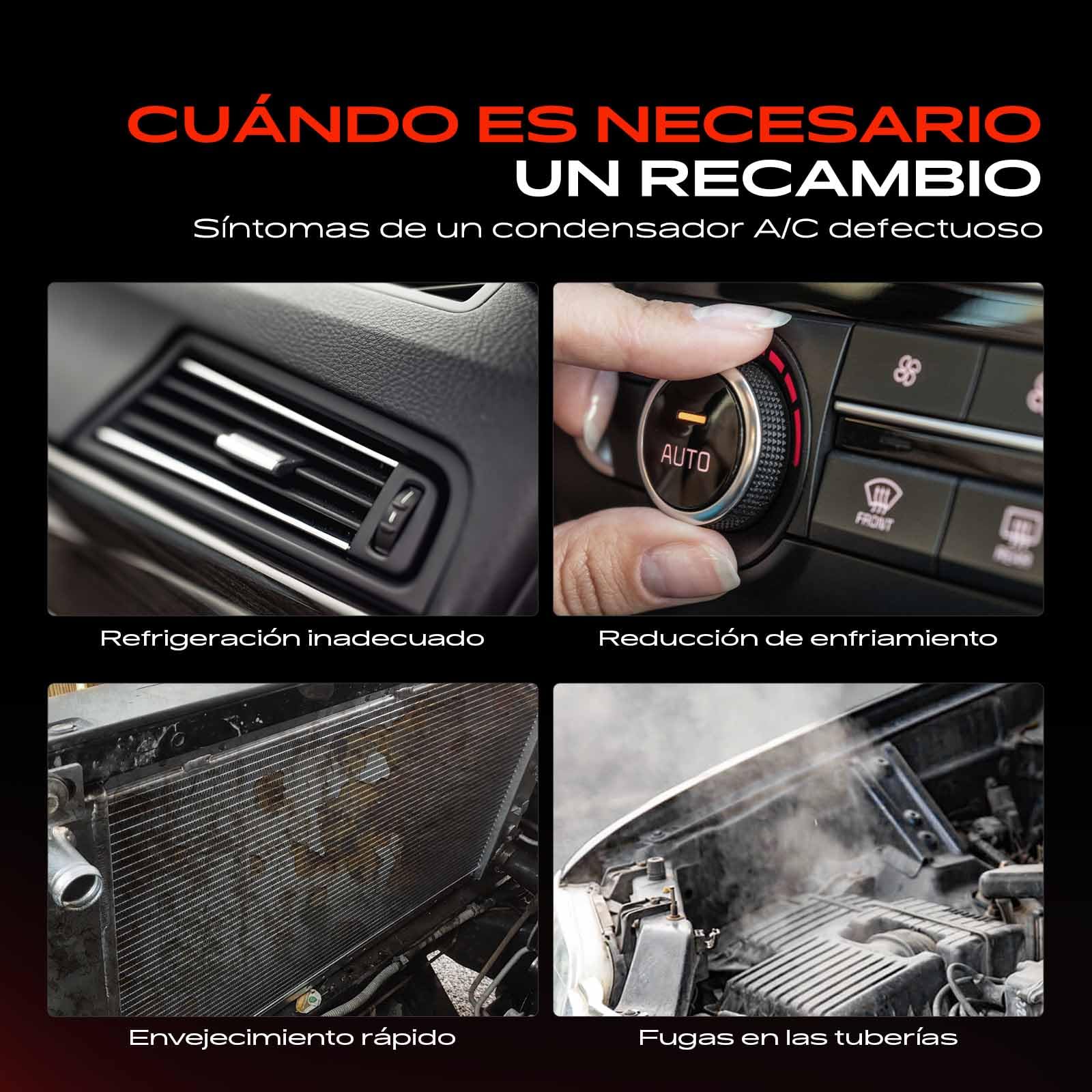 Frankberg Refrigerador de aire acondicionado Condensador de aire acondicionado Compatible con Golf VI 5K1 1.4L Golf V 1K1 1.4L Golf VI 5K1 1.2L Golf Plus 521 5M1 1.2L Golf VI 5K1 1.6L 1K0820411Q