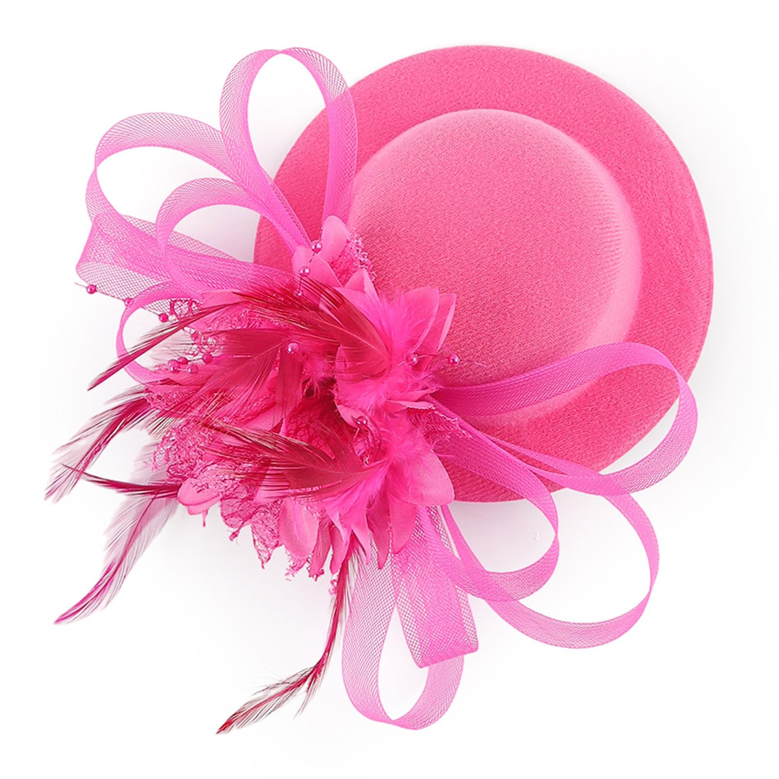 Fentency Traditional Feathered Fascinator Hairpiece Bridal Hat Decoration For Weddings Races Party Wedding Event