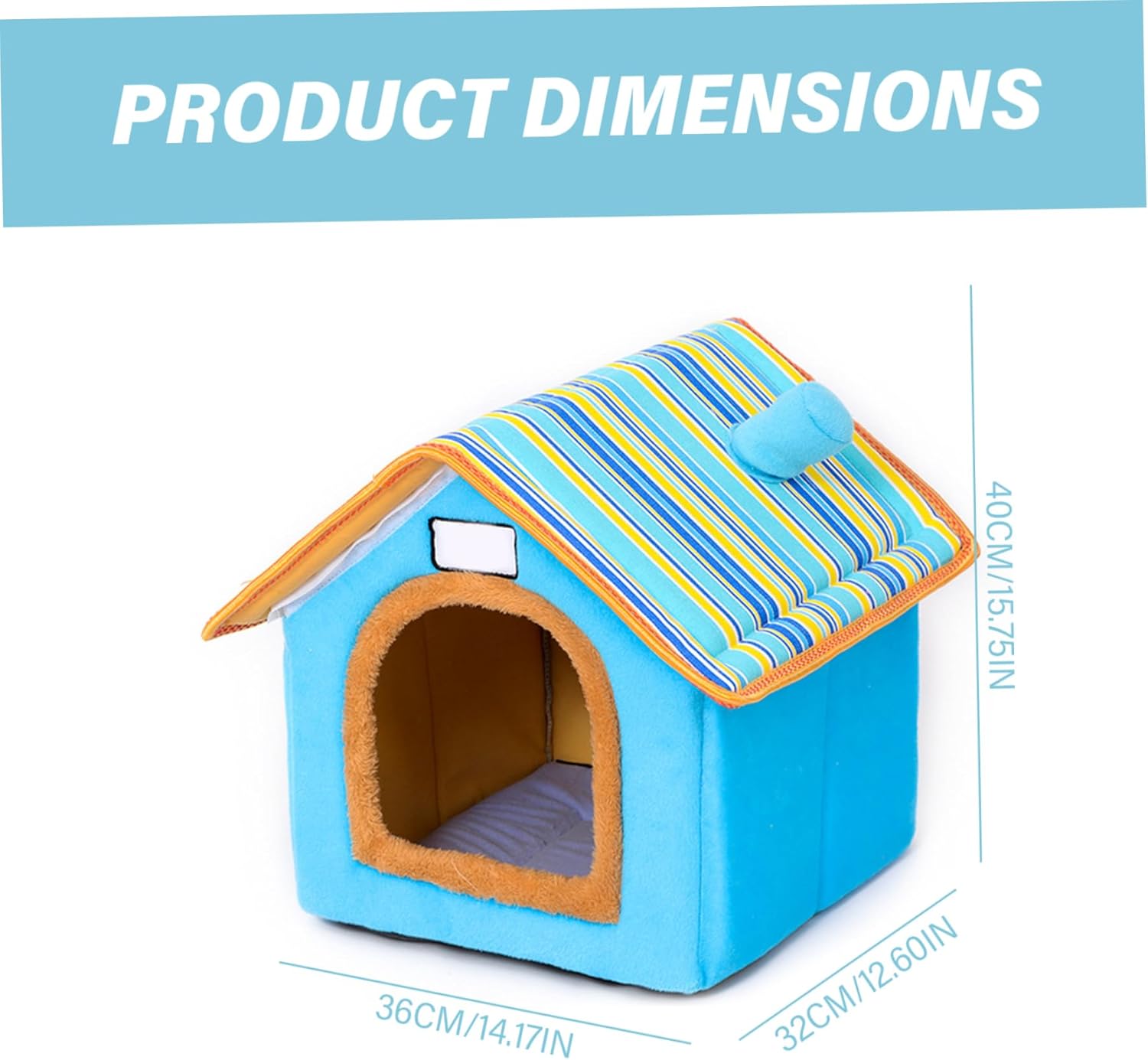 Dog House Indoor Warm Comfortable Removable Washable Playhouse Anti-Slip Bed