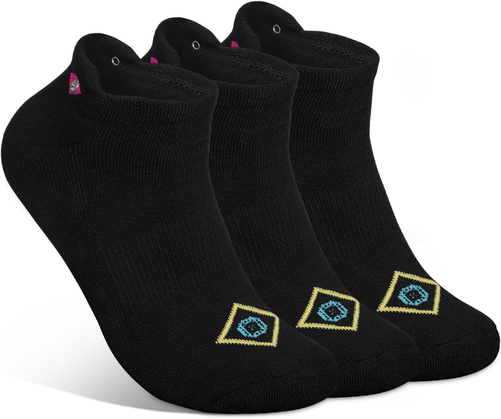 Socks That Snap, Built-In Snaps, Padded Athletic Socks, Heal Tab (US, Alpha, Large, Regular, Regular, Pink)