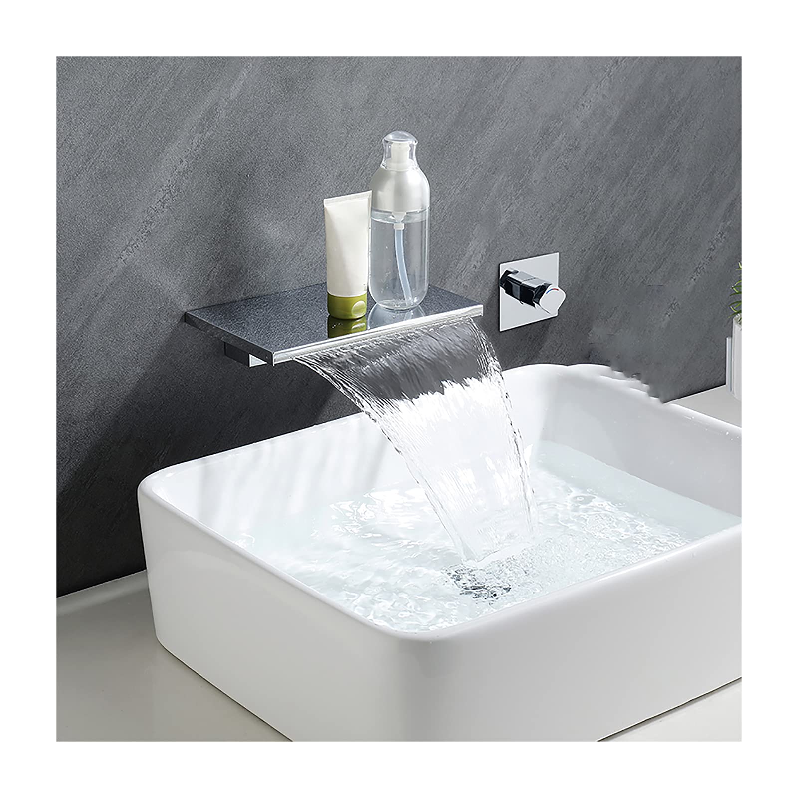 Mitigeur de salle de bain cascade à double commande thermique