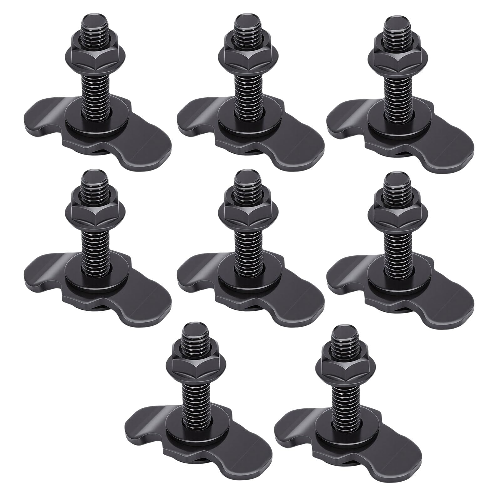 Robustes L-Schienenbefestigungs-Montageset aus Verzinktem Eisen mit Einer Tragfähigkeit von 6000 Lbs für den Gewerblichen und Individuellen Gebrauch (Schwarz)