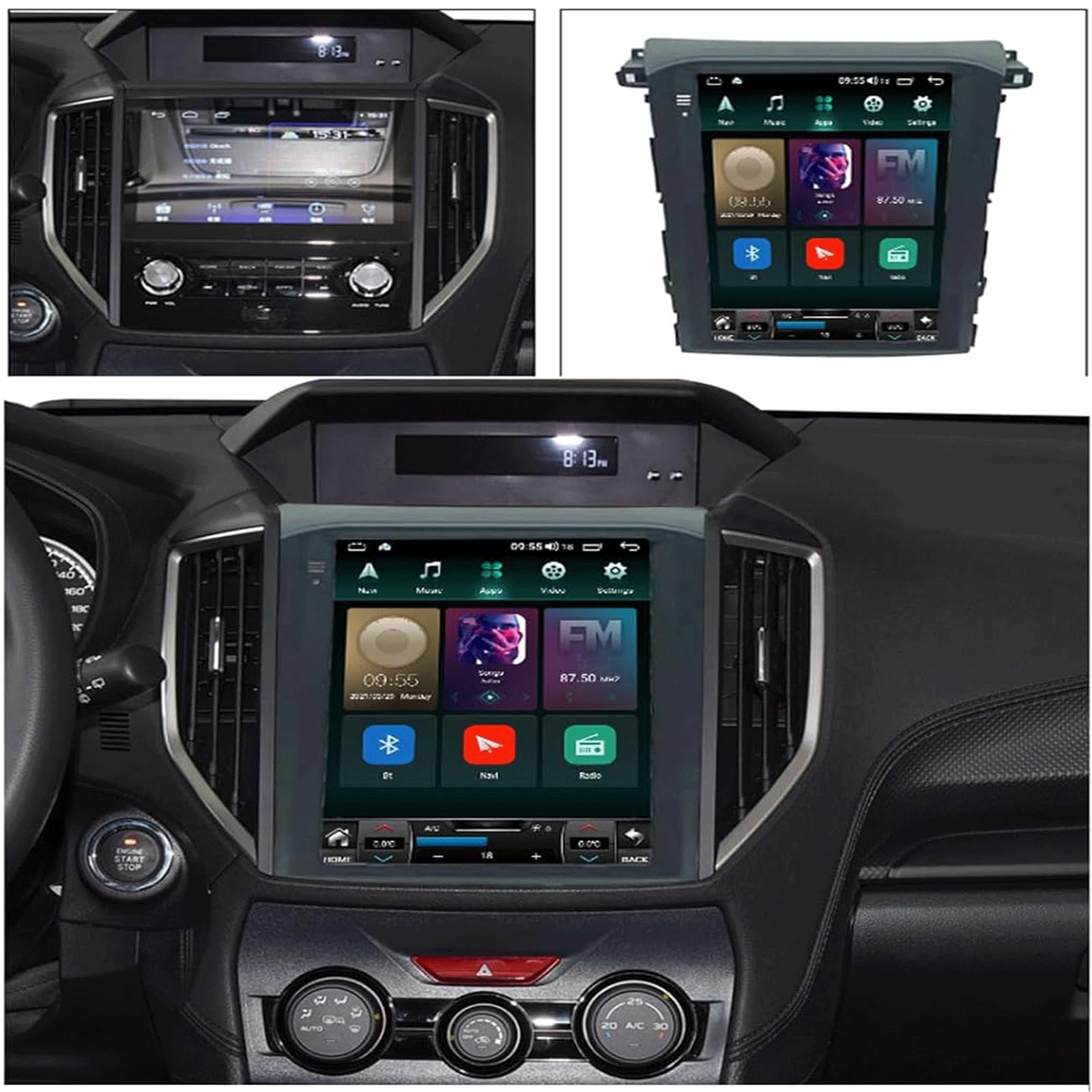 Radio Samochodowe Do Subaru XV/Crosstrek 2018-2021 Bezprzewodowym CarPlay