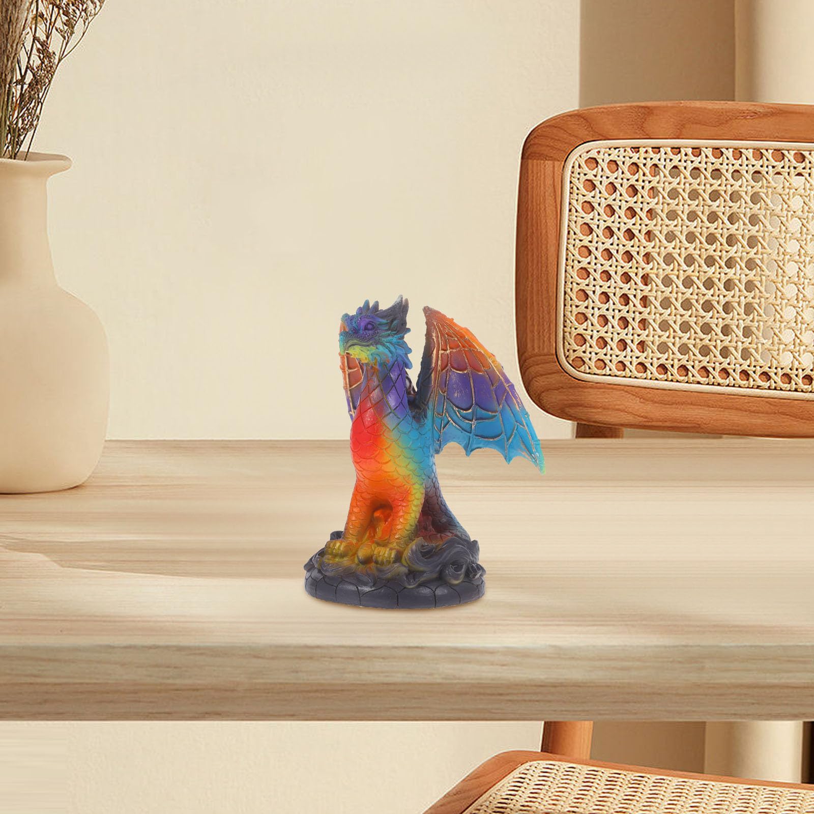 Lampe Dragon Décorative LED en Résine pour Bureau et Chambre