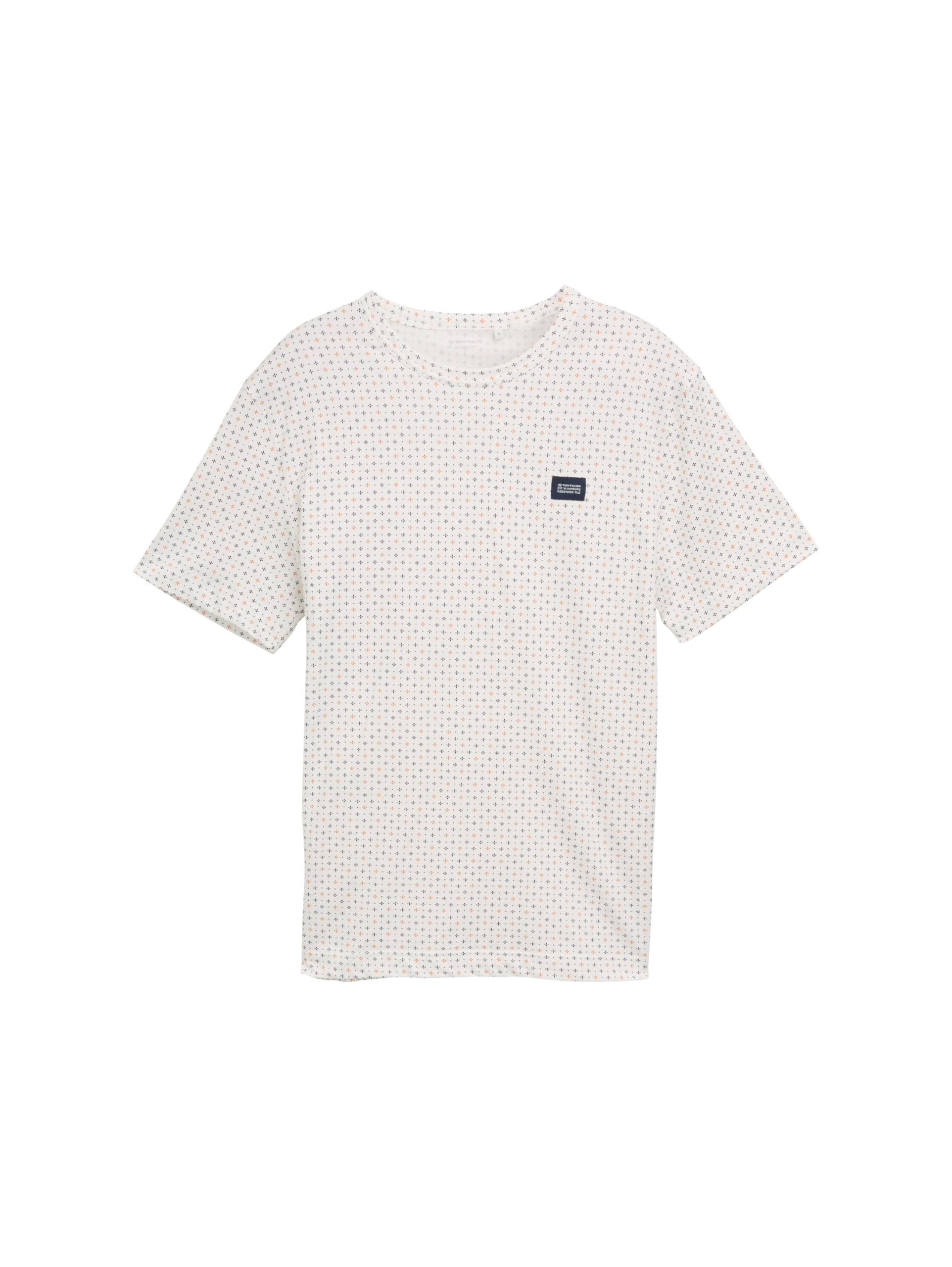 TOM TAILOR Men's T-Shirt, 37886 - Offwhite Minimal Design, S
