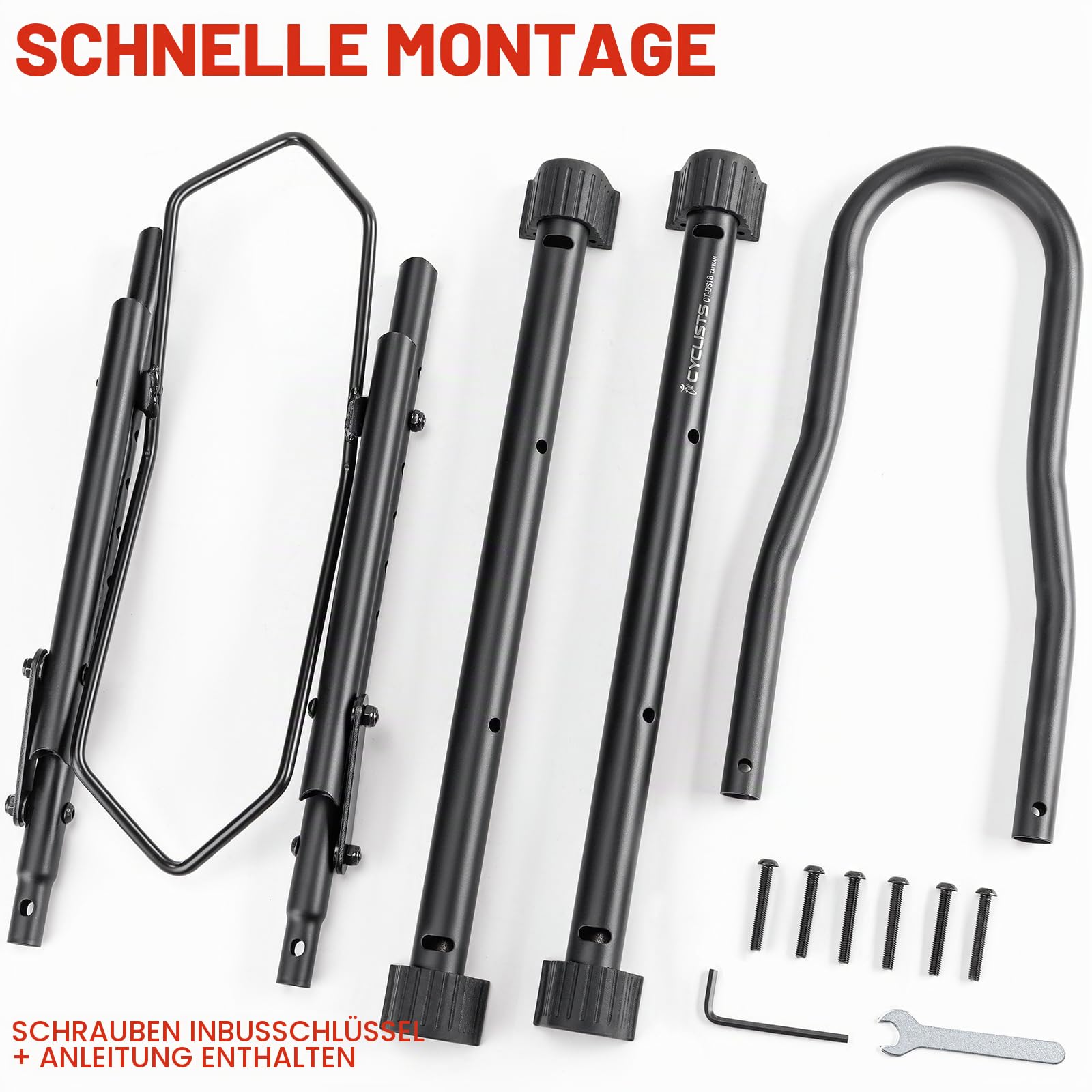 cyclists Fahrrad-Bodenständer für Garage & Zuhause, Verstellbarer Fahrradständer für 20–29 Zoll, bis 3 Zoll Reifenbreite, für MTB, Rennrad & Gravelbike