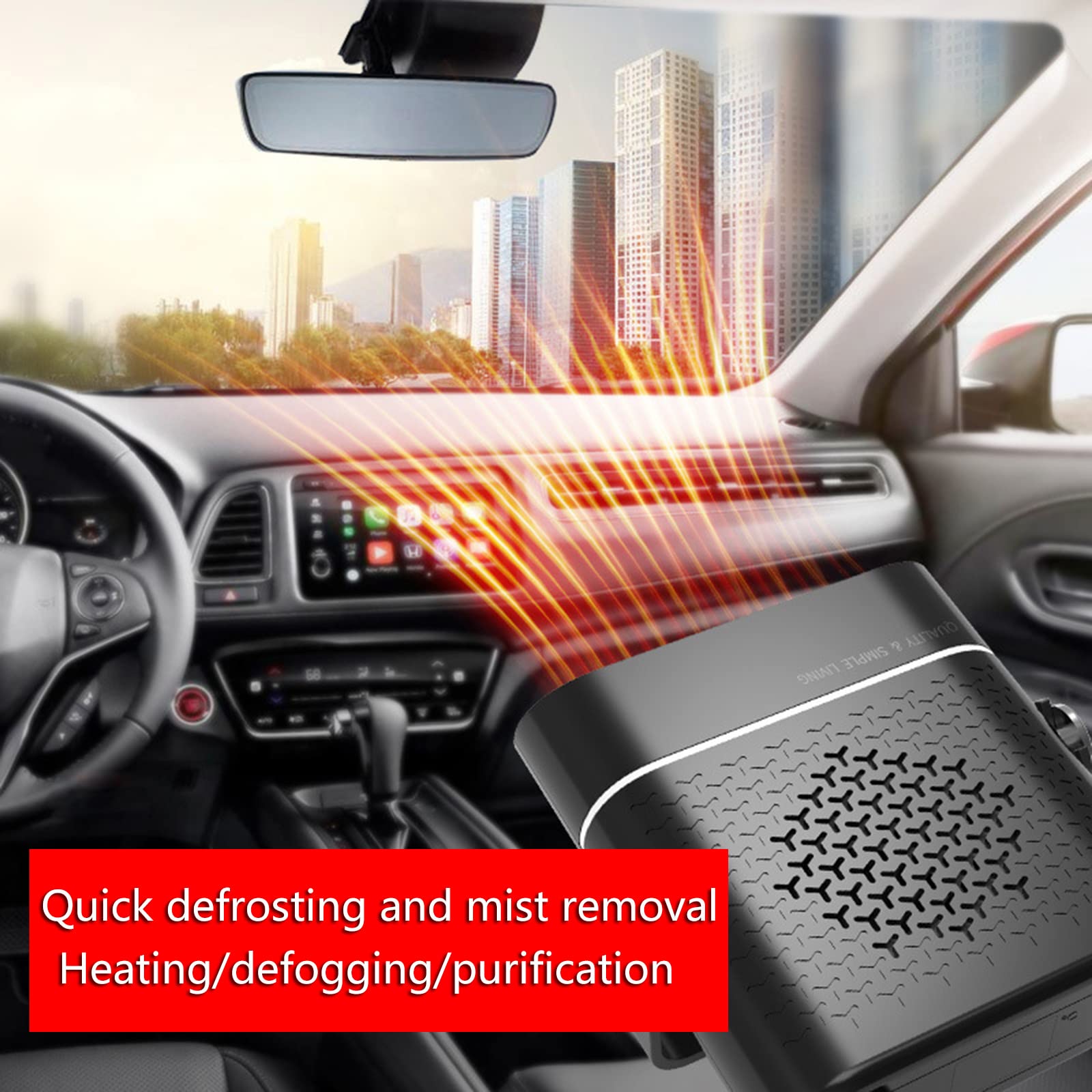 Desempañador Antivaho para Parabrisas De Automóvil, Calentador Eléctrico, Ventilador De Calentamiento Rápido para Automóvil, Camión, Remolque, Calentador Portátil para Parabrisas De Automóvil