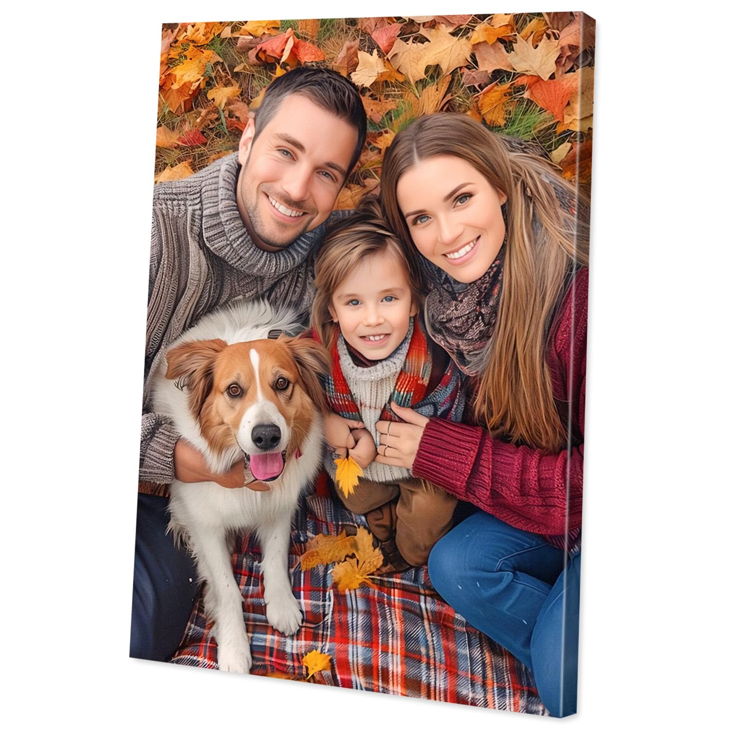 Vanshue Canvas Personalised Photos 40x50cm(16x20in) No Frame,Customised Photo Printing,Custom Poster Personalised Canvas Photo for Family,Friend,Pet,Birthday Gift,Wall Art,Holiday Memory