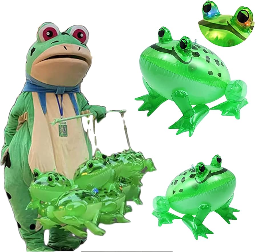 Amazon | hagft(ゆうこ) 10個セット 風船 カエル 蛙 動物バルーン 空気