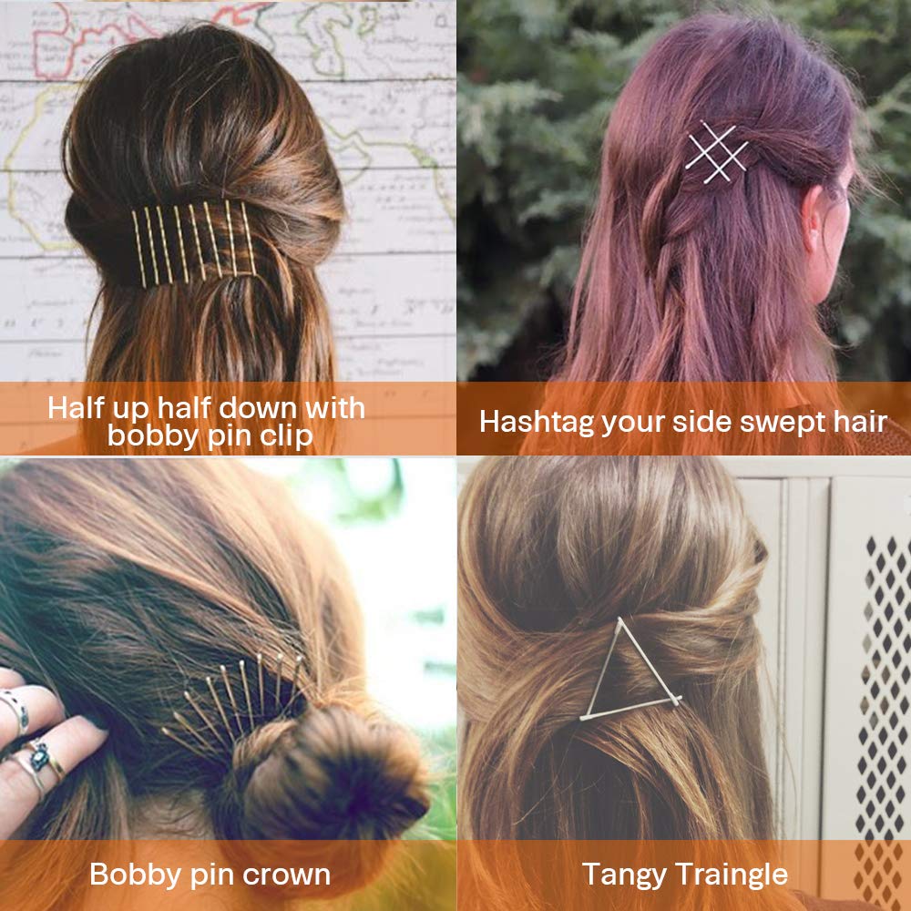 Blonde Bobby Pins,MORGLES Gold Bobby Pins for Hair Bob Pins Bulk with Box 120-Count (Blonde,2 Inch)