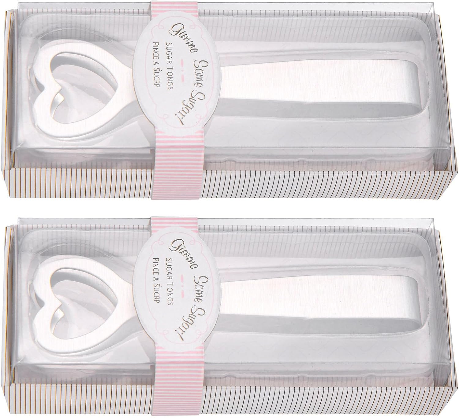 Mini Serving Tongs with Gift Boxes (2 Pack), Stainless Steel Ice Tongs Small Sugar Tongs with Heart-shaped Tips, Charcuterie Accessories for Tea Party, Coffee Bar, Appetizers and Desserts Mini Serving Tongs with Gift Boxes (2 Pack), Stainless Steel Ice Tongs Small Sugar Tongs with Heart-shaped Tips, Charcuterie Accessories for Tea Party, Coffee Bar, Appetizers and Desserts