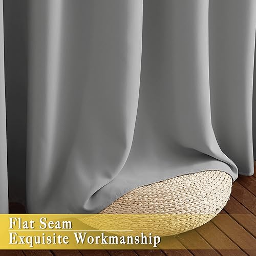 Miniatura 7 de NICETOWN Cortinas de puerta corredera extra anchas, con aislamiento térmico, cortina opaca para patio para puertas correderas de vidriopuerta