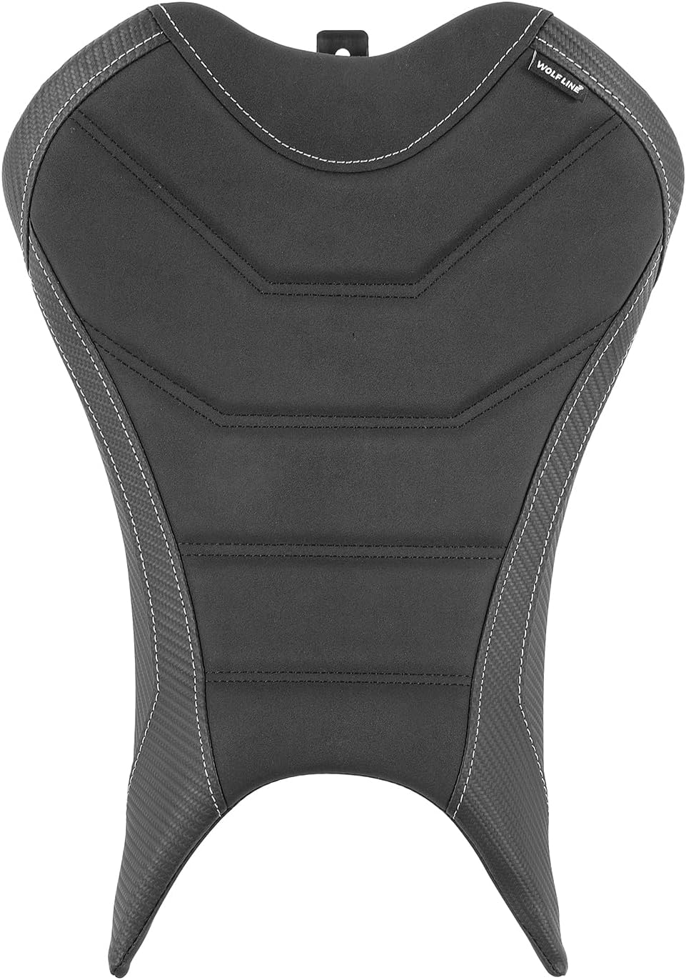 Motorcycle Leather Front Driver Saddle Seat Cushion Pad Set fit for Street Triple 765 765S 765R 2023 2024 Pressure Relief Soft Rider Pillion, Black