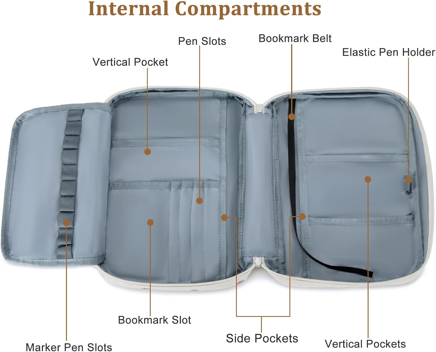 JIANYA Bible Cover Case for Women, Bible Bag Bible Carrying Case for Women, Gift for Women Lady - Light Brown - Image 3