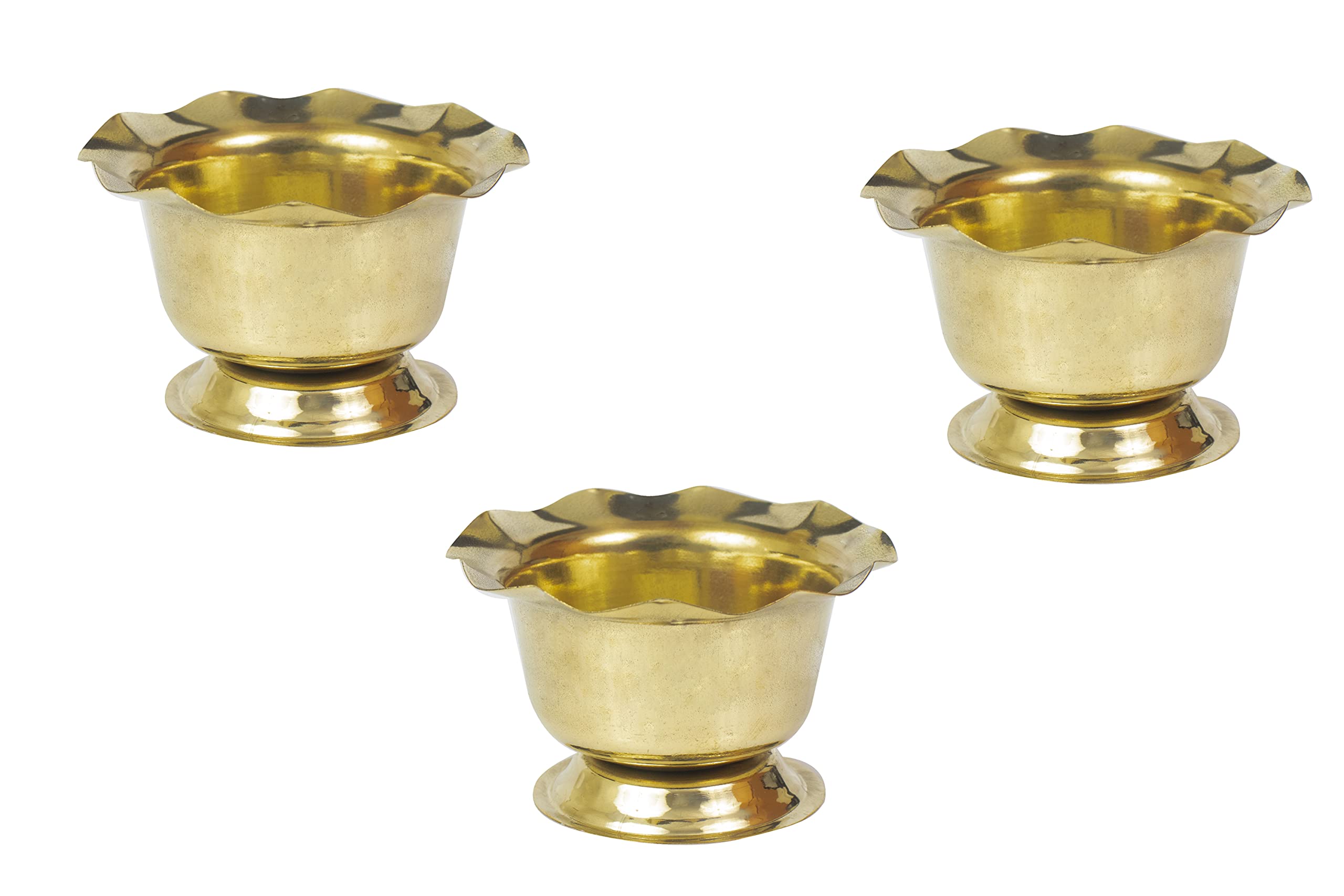Spillbox Brass Chandhan | Kumkum | Turmeric | Sandal | Haldi | Bowl | Pooja | Puja | Holder | Roli | Stand | Multipurpose for Temple Home -Big- (3) (B0953SHV9W) Amazon Price History, Amazon Price Tracker