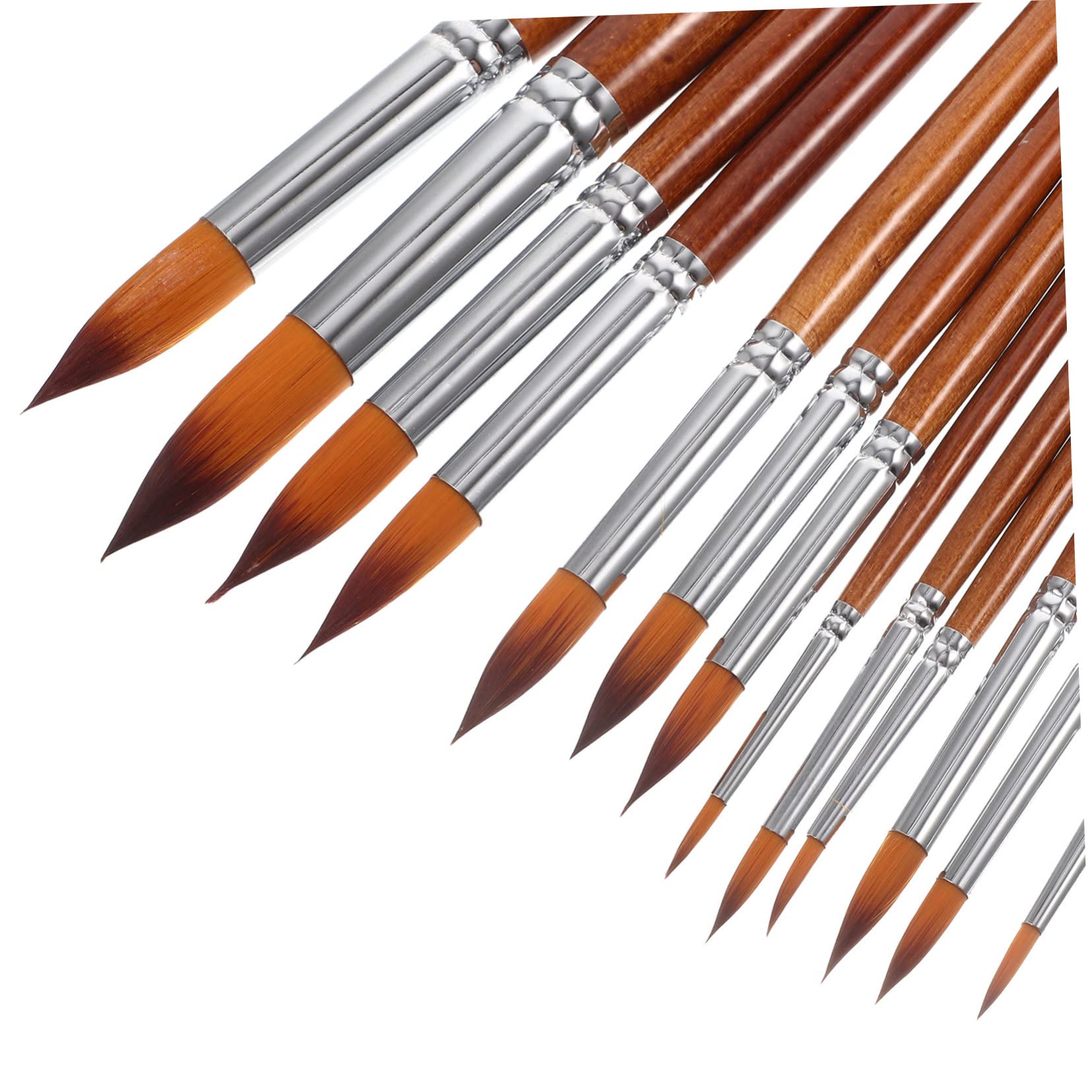 STOBOK 26piezas Pincel De Nylon De Doble Color para Estudiantes De Arte Kit De Pinceles para Acuarela y Pintura Lienzo Ligero y Portátil para Viajes y Bocetos Al Aire